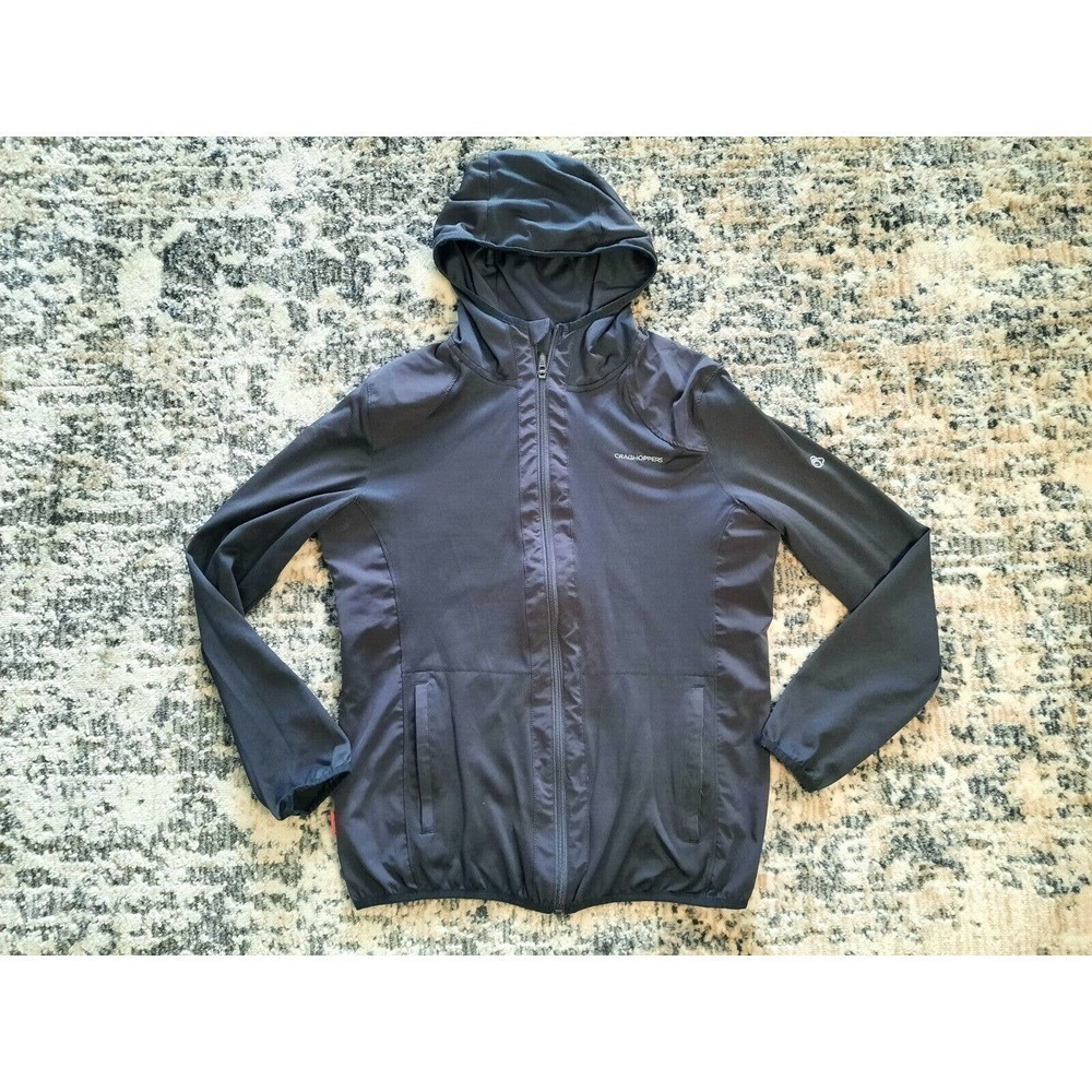 Craghoppers Natgeo Nosilife Dark Gray Full Zip Up Lightweight Jacket Womens US 8